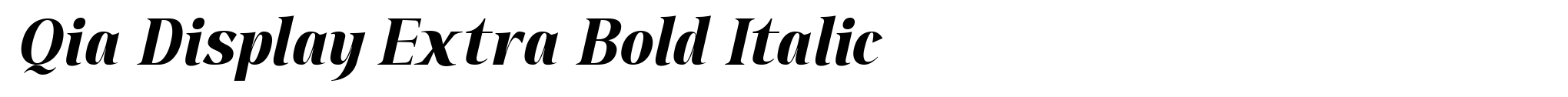 Qia Display Extra Bold Italic image